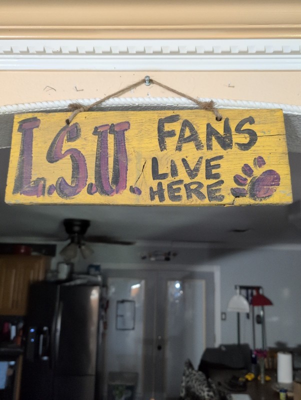 Lsu Fans Live Here Homemade Decorative Sign
