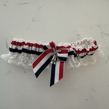 Dutch Wedding Garter Belt - Windmill - Red, White, Blue Flag - Holland