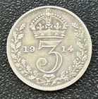 1914 George V Threepence — photo from another recent sale