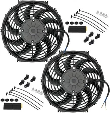 DUAL 12 INCH ELECTRIC RADIATOR COOLING FAN HUGE 180W MOTOR AUTO ENGINE CAR TRUCK