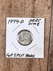 1944-D Mercury Dime 90% Silver w/ Full Split Bands As Shown