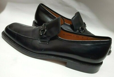 Salvatore Ferragamo Gancini Leather Mason Horsebit Loafers 
