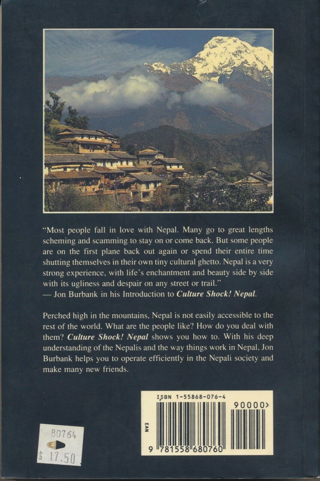 1992 Nepal ~ Culture Shock ~ A Guide To Customs and Etiquette ~ Nepal Society