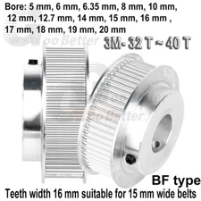 HTD 3M Pulleys 32T~40T BF-type Timing Pulleys Bore=5mm~20mm Tooth width=16mm