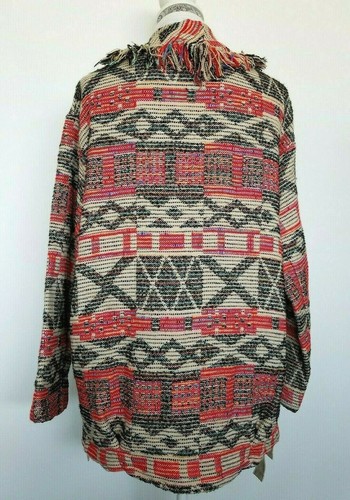 Zara Tweed Fringed Jacket Coat Blazer Oversized Multi-Color Size XS/S NWT - Picture 6 of 6