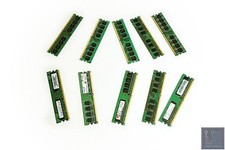  LOT OF 10 1GB DDR-2 Mixed Speed RAM Memory