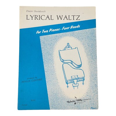 Lyrical Waltz Sheet Music Classical 2 Pianos 4 Hands Dimitri Shostakovich
