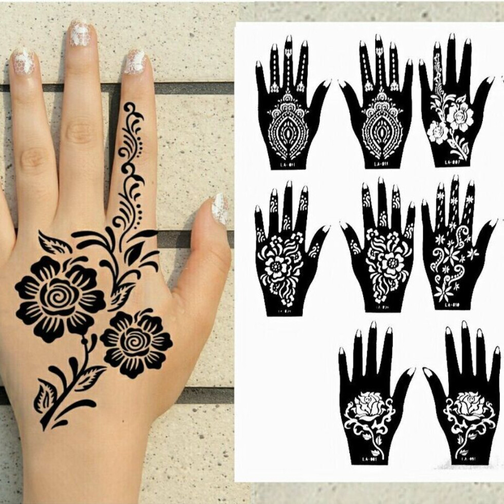 Henna Tattoo Hand Flower