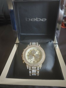 bebe rose gold watch