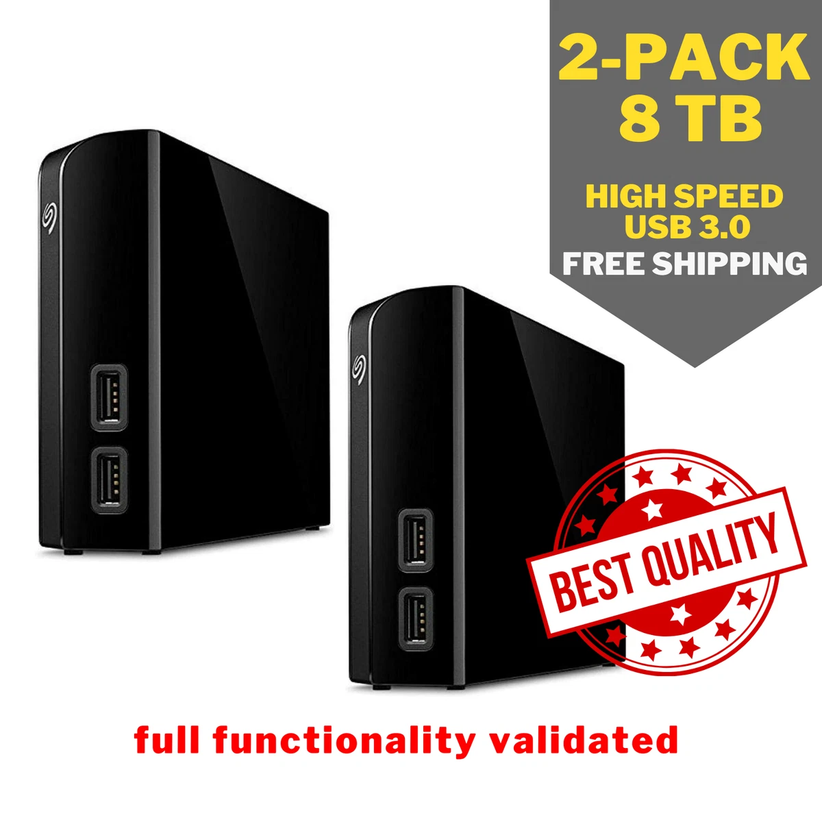 Seagate Backup Plus Hub USB 3.0 Desktop External Hard Drive 8TB.