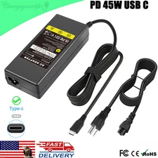 45W Type C Adapter USB C Charger for HP Chromebook Lenovo Dell Acer Asus Samsung