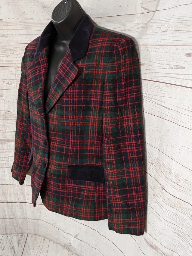 Chaqueta Blazer Norton McNaughton Para Mujer a Cuadros Multicolor Talla 6 Foto 2 de 4