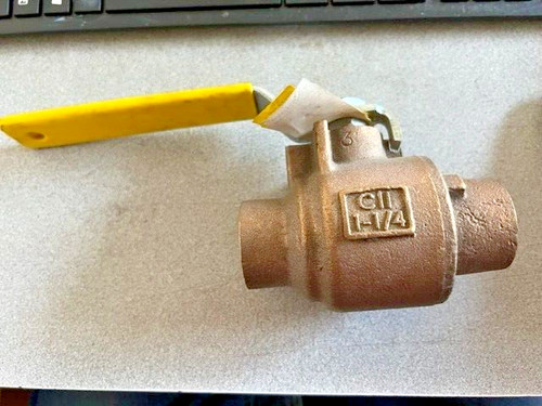 1 1/4" Apollo 77C-206-01 Full Port Sweat Brass Ball Valve NEW