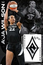 A'ja Wilson SUPERSTAR Las Vegas Aces WNBA Action 2024 22x34 Wall POSTER