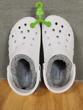 Crocs Baya Lined Clogs Unisex Womens 8 Mens 6 White
