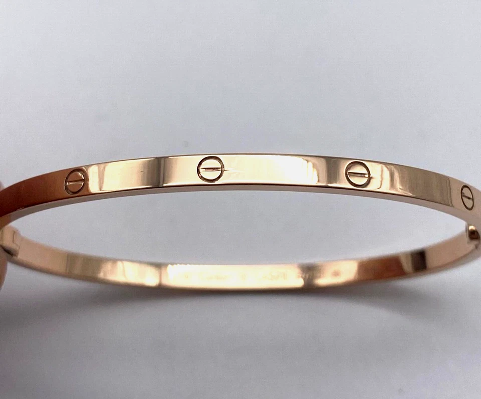 Cartier Love Armreife, Gr. 18, Roségold 750er, 3,65mm breite