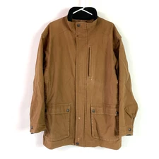 LL Bean Brown Canvas Jacket Size XL Missing Liner