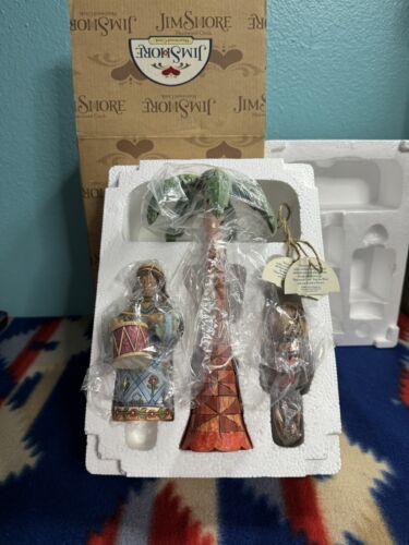 2006 Jim Shore “Let Heaven and Nature Sing” Camel Drummer Boy Palm Tree Set - Picture 1 of 1