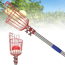 66 inch Long handle Fruit orange apple picker grabber Catcher tool w/ Big Basket