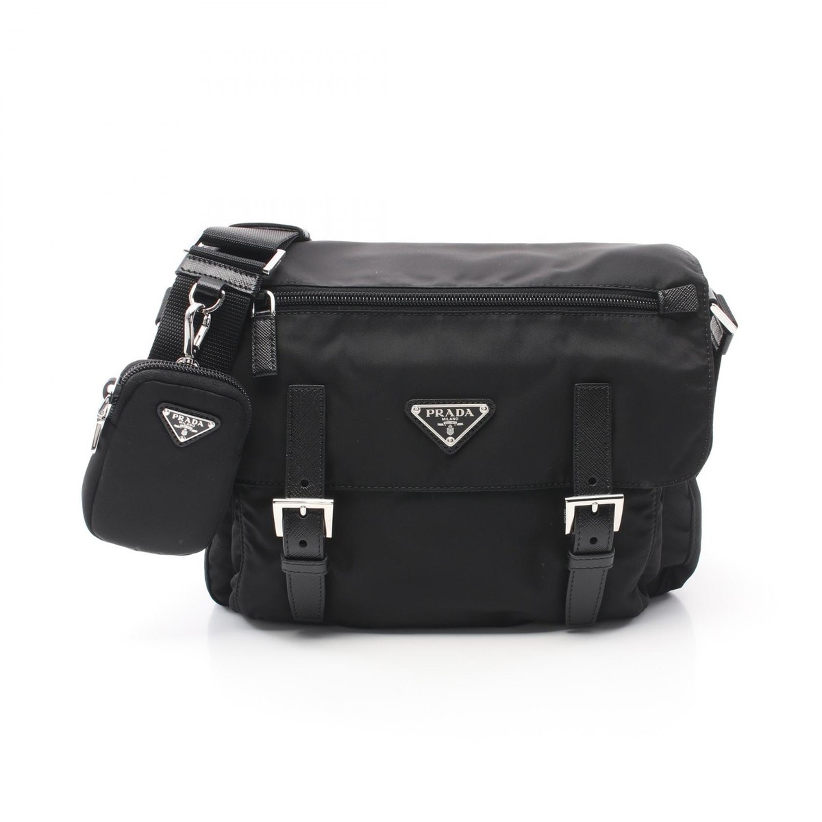 PRADA VELA Shoulder Bag 1BD953B1MRV44F0002 Nylon Saffiano