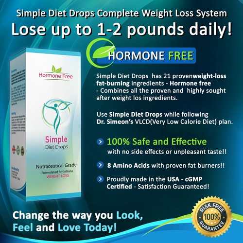 Simple Diet Drops Weight Loss Fat Burner HCGFree Hormone Free