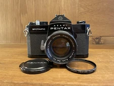 *READ : Exc+5* Pentax Spotmatic SP Black Camera Super Takumar 55mm F/1.8 Early