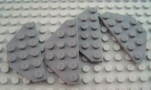 LEGO Lot of 8 Light Gray 3x6 Cut Corner Flat Building Plate Pieces