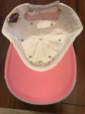 HARLEY DAVIDSON VINTAGE BASEBALL HAT CAP W FAMOUS LOGO PINK CRYSTALS ⭐️⭐️⭐️⭐️⭐️ Harley-Davidson® Girls main image 4