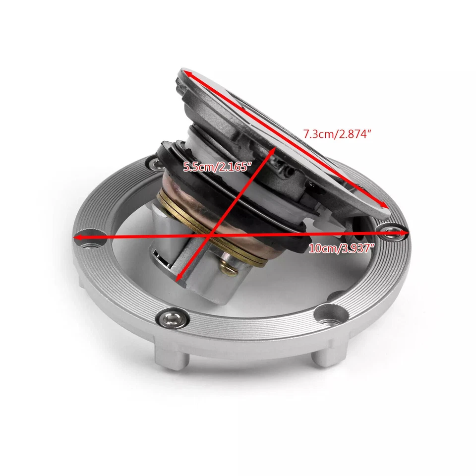 Bloqueo de tapa de gasolina para Kawasaki EX250J Ninja 250R 2008 2009 2010 2011 2012 13 14 Foto 4 de 4