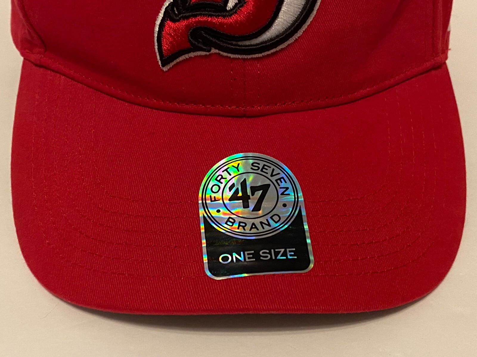 New Jersey Devils Red Adjustable Hat Embroidered … - image 2
