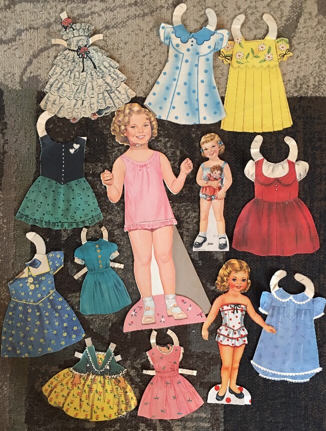 Vintage Shirley Temple Paper Dolls And 10 Vintage Paper Dresses