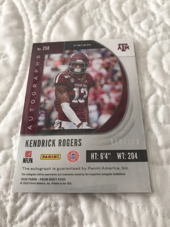 2020-21 Panini Prizm Draft Picks Kendrick Rogers RC Orange #d 116/149 🔥 - Image 2 of 3