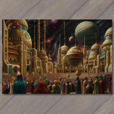 Art Print Alien God Civilization Religious Deity Ceremony Sacred Ritual Spaceshi