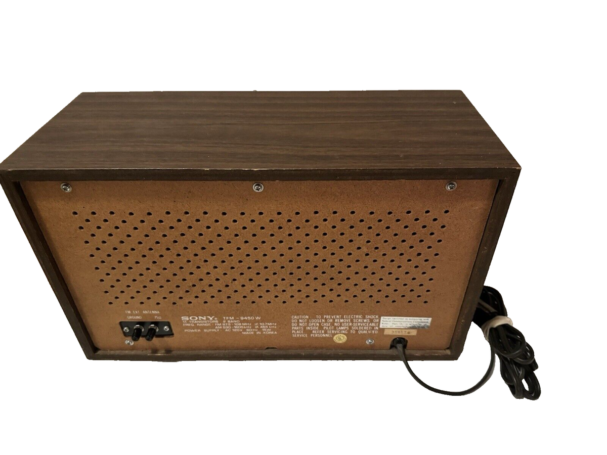 RARE 1970's Sony Console Radio Model TFM-9450W AM/FM 2 Band 11