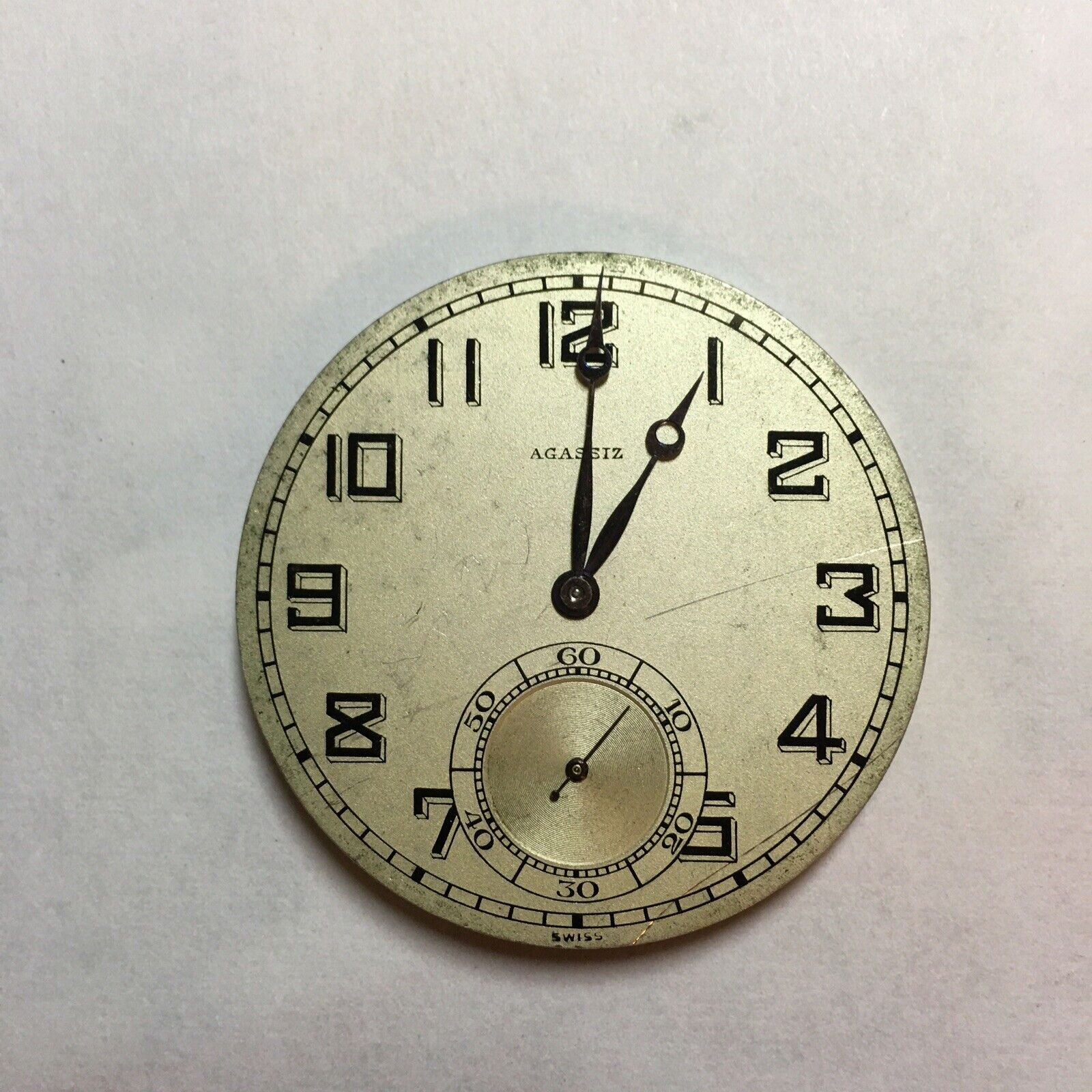 Antique Agassiz W. & Co. High-Grade 38.2 mm diameter Pocket Watch Mvt.    M-715