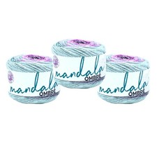  3 Pack Lion Brand Yarn 551-211AP Mandala Ombre Yarn, Joy