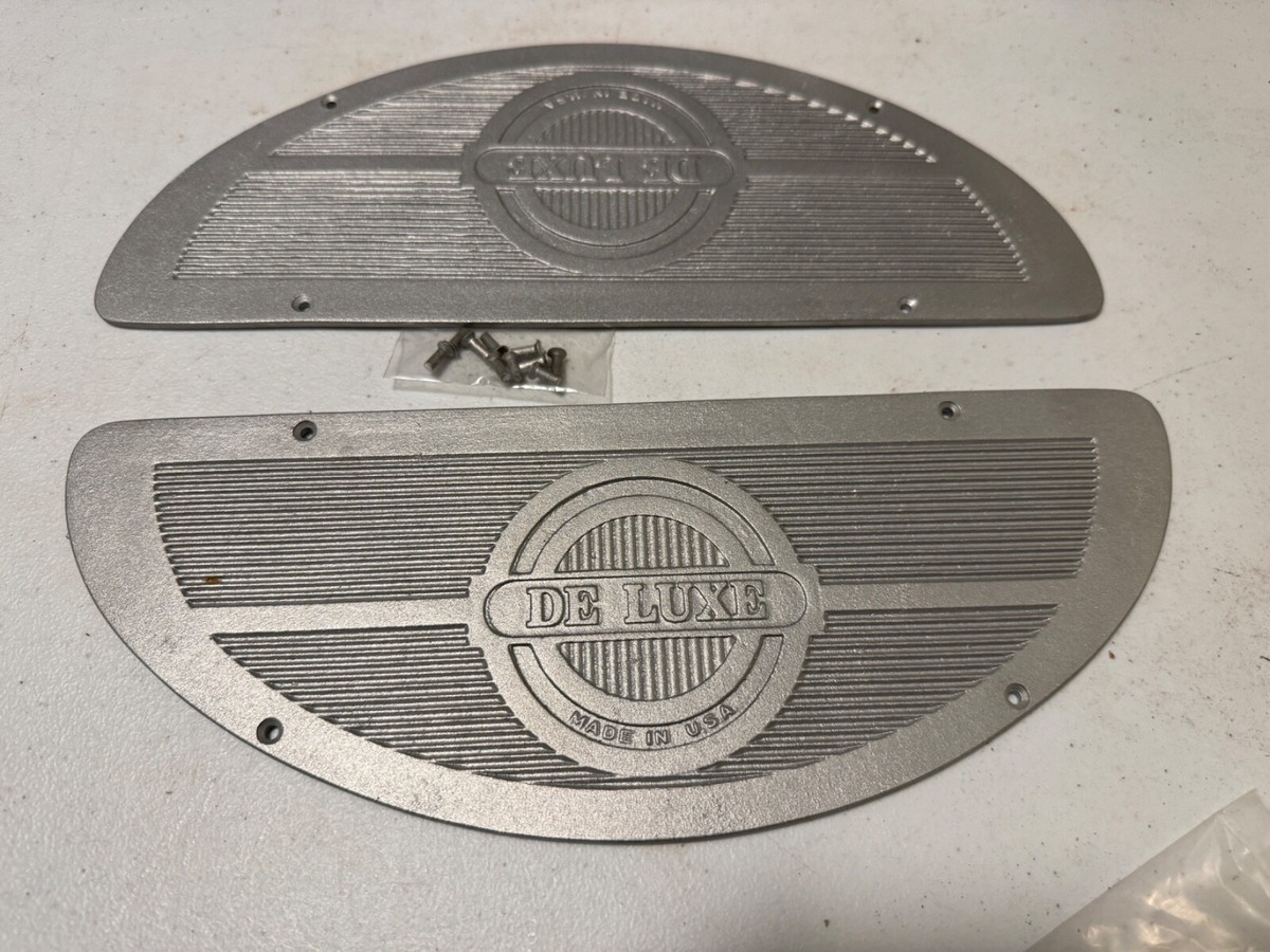 Harley Knucklehead Panhead Deluxe Aluminum Footboard Plates Mats w