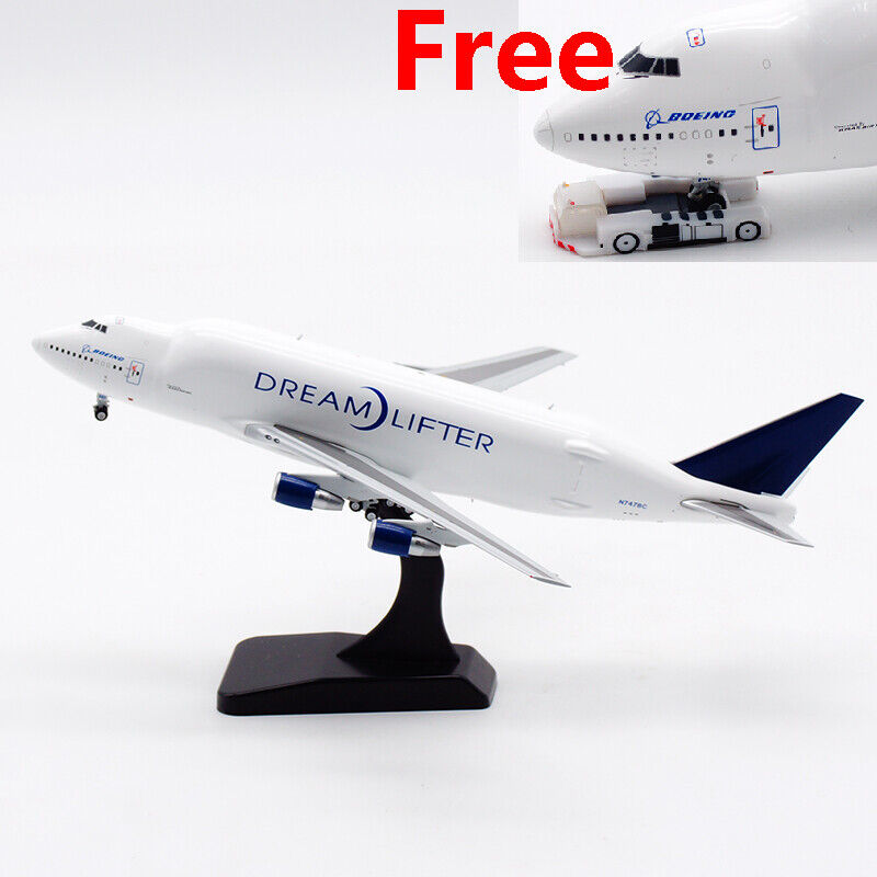 (On Sale)1:400 JC Wings Boeing 747-400LCF Dreamlifter N747BC Free Tractor  +Stand