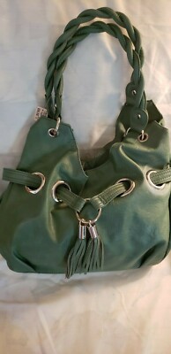 Dress Barn Faux Leather Bucket Drawstring Purse Bag - Green - NEW NWT - Silver | eBay Dress Barn Faux Leather Bucket Drawstring Purse Bag - Green - NEW NWT - Silver | eBay