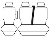 MITSUBUSHI EXPRESS VAN 2019 ON CURRENT MODEL 12OZ CANVAS CAR SEAT COVERS - Picture 2 of 2