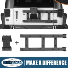 Hooke Road Tailgate Door Hinge & Spare Tire Carrier For Jeep Wrangler JK 07-18