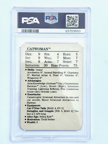 1989 Mayfair DC Heroes Cat Woman PSA 7 - Picture 2 of 2