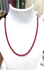 16"inch Necklace Ruby Rondelle Smooth 4-4.5mm, Ruby Rondelle Necklace
