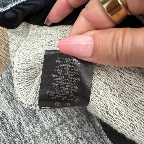 Tibi New York Womens Pencil Skirt Mini Gray Heathered French Terry 2 - Picture 6 of 10