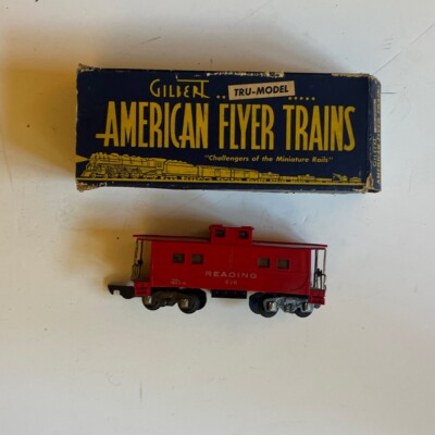 AMERICAN FLYER #630 READING CABOOSE WITH ORIGINAL BOX
