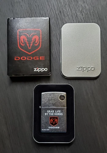 2006 DODGE RAM GRAB LIFE BY THE HORNS ZIPPO LIGHTER MINT IN BOX NIB UNFIRED