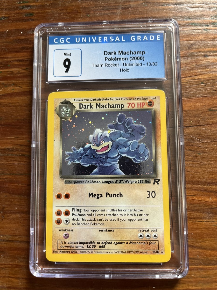 Pokemon TCG: Dark Machamp Holo Card #10 - Team Rocket Set (1st Edition) - View #6