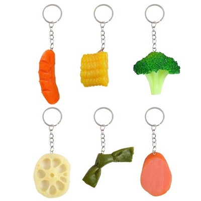 4 Pcs Corn Keychain Simulation Keyrings Car Key Chain Decorative Keychain