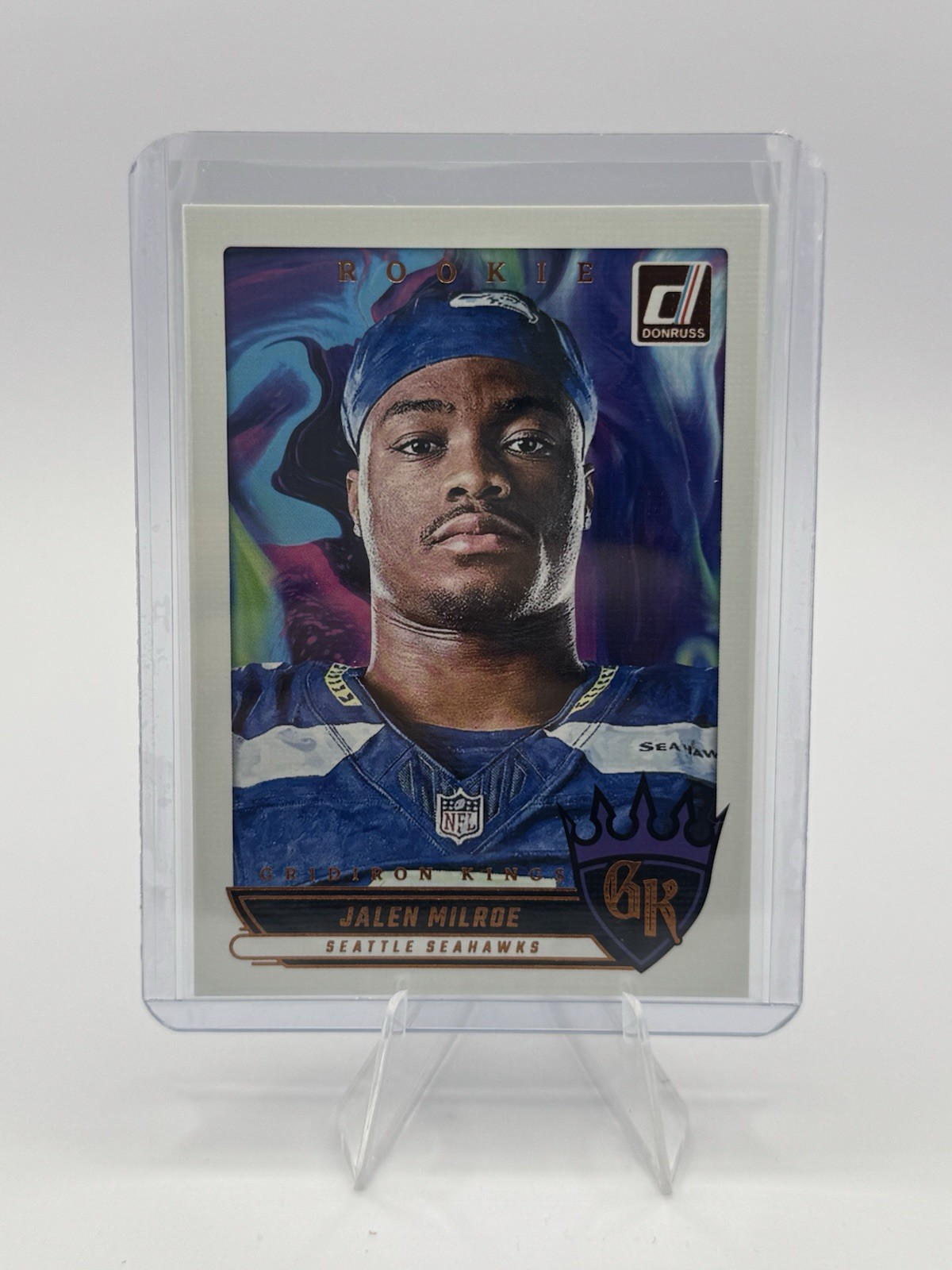 2025 Panini Donruss- Rookie Gridiron Kings Jalen Milroe #RGK-JME (RC) Seahawks