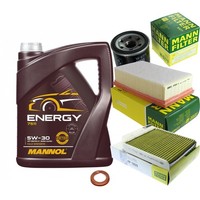 Mann Inspektionspaket 5L Mannol Energy 5W-30 FüR Renault Clio III 2.0 16V